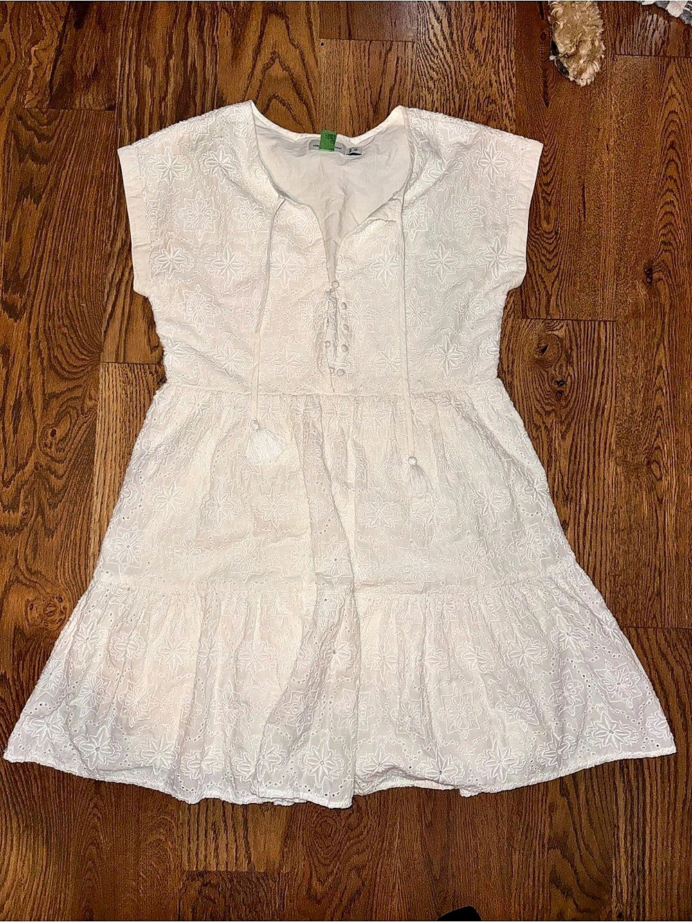 Vineyard Vines Floral Embroidered Mini Dress White XS